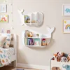 COSTWAY Set da 2 mensole da parete Wal per bambini, mensola Anteprima dell’immagine prodotto 2