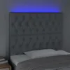 The Living Store LED Kopfteil Hellgrau 90x7x118/128 cm Produktbild-Vorschau 3