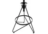 The base of a black adjustable bar stool is shown against a white background. Podgląd zdjęcia produktu