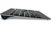 A side view of a black wireless keyboard on a white background. Produktbild-Vorschau