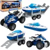 Set di veicoli della polizia MalPlay, quad, motoscafo, Anteprima dell’immagine prodotto 1