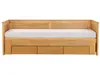 BELIANI Tagesbett Hellbraun Holz 90 x 200 cm Ausziehbar 3 Produktbild-Vorschau 6