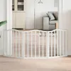 vidaXL 3-częściowa składana bramka dla psa biała 150 cm Podgląd zdjęcia produktu 2