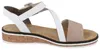 Sandalias planas Rieker Alabama para mujer, color blanco, Vista previa de la imagen del producto 8