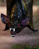 Schwarze herunterhängende Fledermaus mit Vampirzähnen 47 cm Produktbild-Vorschau 4
