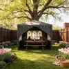 QEENTOE, gazebo da giardino 3x3 metri, antracite, tenda in Anteprima dell’immagine prodotto 8