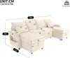 Merax Narożnik rozkładany z funkcją spania, sofa w Podgląd zdjęcia produktu 5