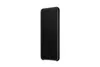 A black Huawei P20 back cover is shown in profile against a white background. Produktbild-Vorschau