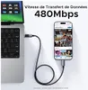 Cavo di ricarica rapida UGREEN Uno da USB-C a USB-C 100W Anteprima dell’immagine prodotto 3