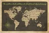 MuchoWow® Poster Weltkarte - Zitat - Buch 120x80 cm - Produktbild-Vorschau 1