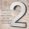Edelstahl Hausnummer 20 cm Groß Gross Haus Nummer 2 Zahlen Produktbild-Vorschau 2
