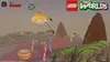 A video game scene with a character paragliding in a candy-themed world. Produktbild-Vorschau