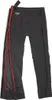 A pair of black motorcycle pants with red zippers is laid out flat against a white background. Náhled obrázku produktu