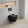 Coppia sanitari sospesi nero opaco completi di sedile wc | Anteprima dell’immagine prodotto 2