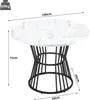 Sweiko wit met metalen poten (1 stuk), keukentafel, stevig Productafbeelding-voorbeeld 4