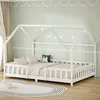 ML-Design Kinderbett 140x200cm mit Rausfallschutz, Dach & Produktbild-Vorschau 1