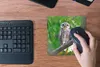 MuchoWow® Mauspad Mousepad Eule auf Ast sitzend 20x20 cm - Produktbild-Vorschau 4