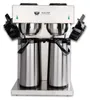 A front-facing studio shot of a dual-carafe coffee maker. Produktbild-Vorschau