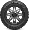 A close-up, front-facing view of a car tire mounted on a dark gray wheel. Podgląd zdjęcia produktu