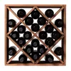 A wooden wine rack filled with wine bottles. Anteprima dell’immagine prodotto