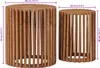 vidaXL Handgefertigtes Beistelltisch-Set 2 stk. Teakbraun Produktbild-Vorschau 7