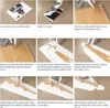 A series of nine images showing the step-by-step assembly of a cardboard cutout. Produktbild-Vorschau
