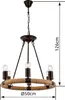 Globo Lighting|Hängeleuchte Metall schwarz, 6x E27 Produktbild-Vorschau 9