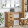 vidaXL Scrivania ASKIM Marrone 95 x 40 x 75 cm Legno Anteprima dell’immagine prodotto 4