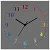 A clock face with colorful numbers and black hands. Produktbild-Vorschau