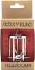 Hlavolam ježek v kleci kovový chromovaný 4x7cm Produktbild-Vorschau 5