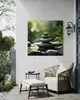 Leinwandbild Steine Natur Zen 30x30 Feeby Grün bild für die Produktbild-Vorschau 2