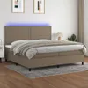 Boxspringbett mit Matratze & LED Taupe 200x200 cm Stoff Produktbild-Vorschau 2