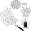 Grillguthalter Grillkorb Edelstahl faltbar Fisch Gemüse Produktbild-Vorschau 5