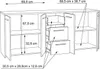 Niedriges Sideboard – Mattweiß – 4 Türen, 3 Schubladen – Produktbild-Vorschau 15