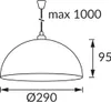 Lampada a sospensione INKA, diametro 29 cm, colore grigio Anteprima dell’immagine prodotto 2