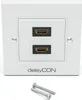 deleyCON 1x HDMI Dose Wanddose 2x Port Unterputz Montage - Produktbild-Vorschau 2