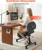 SucceBuy Sedia ergonomica con rotelle e schienale, sgabello Anteprima dell’immagine prodotto 2