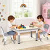 Izrielar Kindertisch mit 2 Stühlen grau, Höhenverstellbare Produktbild-Vorschau 7