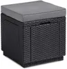 Allibert Cube pouf, Kwadrat, Szary, 420 mm, 420 mm, 390 mm Podgląd zdjęcia produktu 1