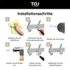 Installation instructions for a wall-mounted coat rack. Produktbild-Vorschau