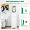 Vysoká koupelnová skříňka, úzká skříňka na prádlo se 2 Náhled obrázku produktu 4
