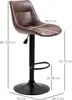 HOMCOM Barhocker 2er Set Barstuhl mit Rückenlehne, Produktbild-Vorschau 12