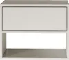 A white nightstand with a drawer and an open shelf. Produktbild-Vorschau