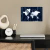 MuchoWow® Poster Weltkarte - Weiß - Blau 30x20 cm - Plakate Produktbild-Vorschau 3