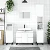 vidaXL Kúpeľňová skrinka biela 30x30x100 cm Materiál na Náhľad obrázku produktu 2