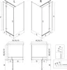 Mexen Mist H T cabine de douche pivotante droite 110 x 75 Voir les images du produit 6