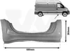 VAN WEZEL 4387102 Schweller Reparaturblech Einstiegblech Produktbild-Vorschau 1