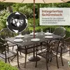 Stół ogrodowy COSTWAY 151 x 91 cm, stół tarasowy z otworem Podgląd zdjęcia produktu 6