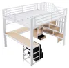 Hoogslaper 140 x 200 cm met bureau, opbergruimte in de Productafbeelding-voorbeeld 11