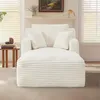 Modernes Chaiselongue Sofa aus Cord, bequemes Schlafsofa Produktbild-Vorschau 1